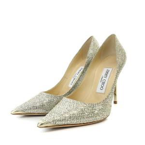 JIMMY CHOO AGNES GFA CHAMPAGNE パンプス ピンヒール ポインテッドトゥ グリッター 35 22cm シャンパンゴールド
