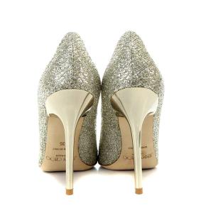 JIMMY CHOO AGNES GFA CHAMPAGNE パンプス ピンヒール ポインテッドトゥ グリッター 35 22cm シャンパンゴールド