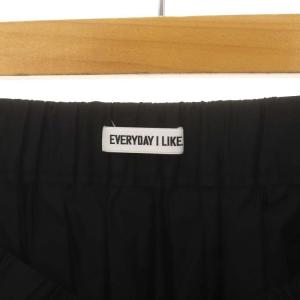EVERYDAY I LIKE 23SS Cotton Dramatic ギャザースカート イージー マキシ ロング F 黒 ブラック 23060510001010