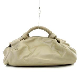 LOEWE ナッパアイレ レザー ハンドバッグ アナグラム アイボリー