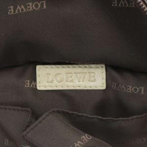 LOEWE ナッパアイレ レザー ハンドバッグ アナグラム アイボリー