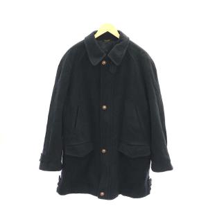 ウールカシミヤ ロングコート IT50 ブラック