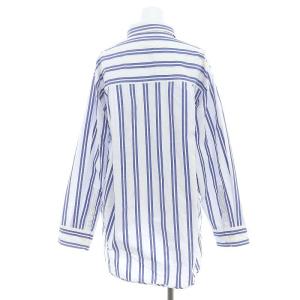 ESTNATION ストライプ シャツ カジュアル 長袖 オーバーサイズ F 白 ホワイト 青 ブルー