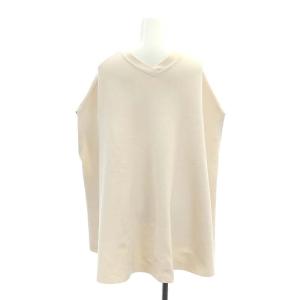 ADORE 22AW ドライストレッチフレアポンチョ ニット カットソー フレンチスリーブ 38 M ライトベージュ
