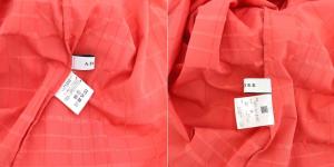 ADORE 23SS ジャガードチェックブラウス 長袖 チェック Uネック 38 M ピンク