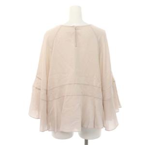 ADORE 23AW ドライキュプラブラウス 七分袖 フレアスリーブ 38 M ピンク