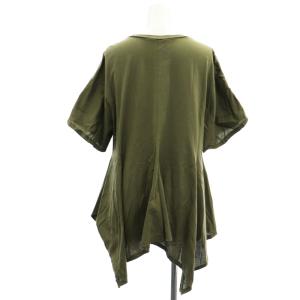 ADORE 23SS イレギュラーヘムジャージーカットソー Tシャツ 半袖 38 カーキ