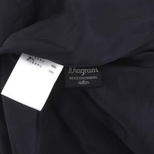 Diagram GRACE CONTINENTAL スカーフロングスカート フレア ラップ調 総柄 36 紺 ネイビー オフホワイト