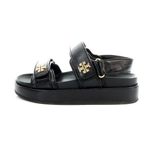 TORY BURCH キラ スポーツサンダル レザー 6 ブラック 144328