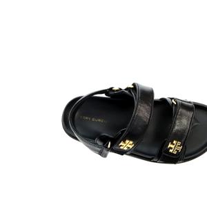TORY BURCH キラ スポーツサンダル レザー 6 ブラック 144328