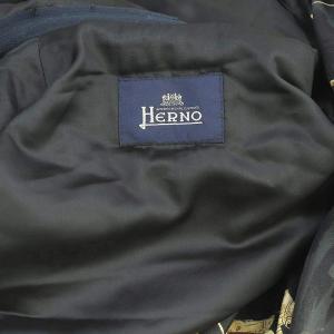 HERNO ファーライナー ロングジャケット コート 50 ブラック