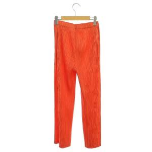 PLEATS PLEASE ISSEY MIYAKE プリーツストレートパンツ イージー ジョガー F オレンジ