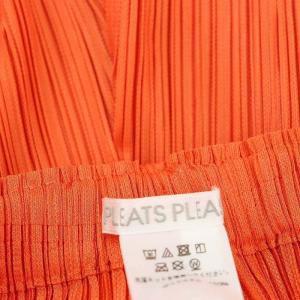PLEATS PLEASE ISSEY MIYAKE プリーツストレートパンツ イージー ジョガー F オレンジ
