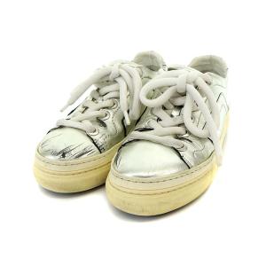 PIERRE HARDY スニーカー ローカット レザー 37 24cm シルバー色 /AK20