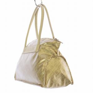 GHERARDINI SOFTY ソフティハンドバッグ ロゴ 総柄 ナイロン ゴールドカラー