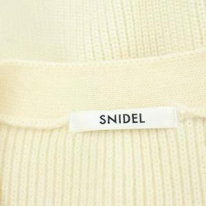SNIDEL 22AW ビジューボタンカーディガン ニット 長袖 Vネック F アイボリー