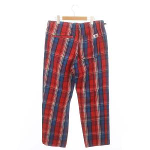 Goodenough コットンチェックパンツ テーパード ジッパーポケット L マルチカラー