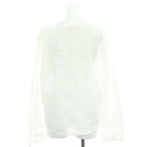 Ron Herman カットワークプルオーバーブラウス 長袖 S 白 ホワイト