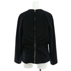 ADORE 24SS ドライタッチボンディングブラウス 長袖 バックジップ 38 黒 ブラック