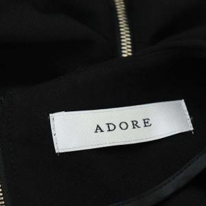 ADORE 24SS ドライタッチボンディングブラウス 長袖 バックジップ 38 黒 ブラック