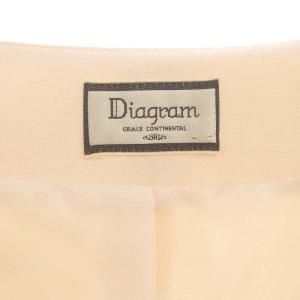 Diagram GRACE CONTINENTAL ファー付ジャケット フレンチスリーブ 36 ベージュ