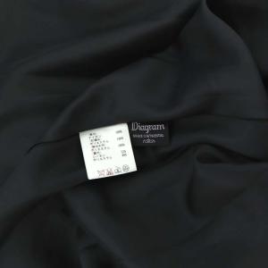 Diagram GRACE CONTINENTAL フラワーコードワンピース ひざ丈 ノースリーブ 36 ベージュ 黒 ブラック
