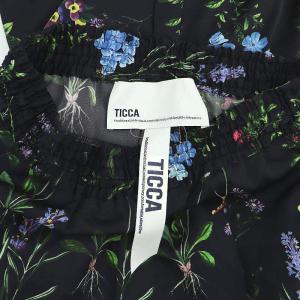 TICCA 24SS フラワープリントパンツ ワイドパンツ 花柄 F ネイビー マルチカラー