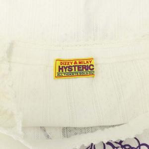 HYSTERIC GLAMOUR 23SS FINGER GIRL キャミソール カットソー レース F 白 紫 マルチカラー
