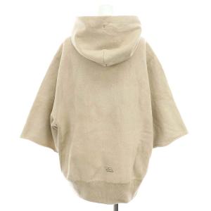 AMERICANA プルオーバーパーカー スウェット 七分袖 裏起毛 ベージュ