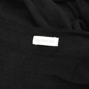GALERIE VIE 23SS リネンジャージ ノースリーブロングジレ ベスト Vネック F 黒 ブラック