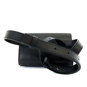 ebure ベルトポーチ ボディバッグ レザー ブラック