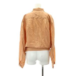 FUMIKA_UCHIDA SILK CACHECOEUR SHIRTS シャツ ブラウス カシュクール シルク 長袖 36 キャメル