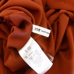 23区 vingt-trois 24SS ストレッチジョーゼットワンピース ロング ノースリーブ 38 オレンジブラウン