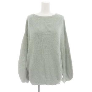 22SS テープヤーンクループルオーバー カットソー 長袖 リネン混 ライトグリーン