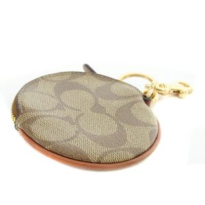 COACH サーキュラー コインポーチ 小銭入れ シグネチャー キャンバス 茶色 ブラウン CG762