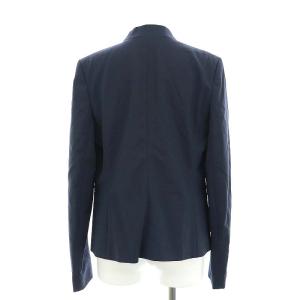 Theory LANA1ノーカラージャケット ブレザー シングル ウール 2 M 紺 ネイビー