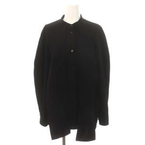 23SS RAMDOM SLIT BLOUSE ブラウス シャツ バンドカラー 長袖 36 黒 ブラック