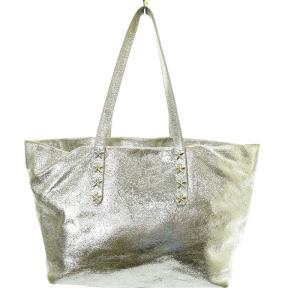 JIMMY CHOO SOFIA M トートバッグ ショルダーバッグ スタースタッズ レザー シルバー色