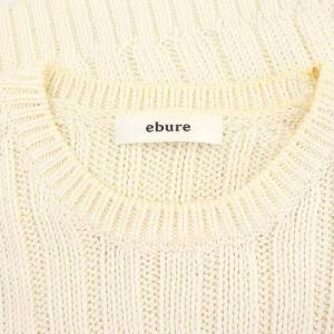 ebure 22SS コットンニットベスト ノースリーブ プルオーバー オフホワイト