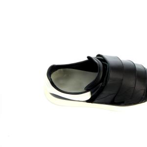 Alexander McQueen スニーカー ベルクロ レザー 40.5 25.5cm 黒 ブラック 白 ホワイト 476220 SH