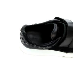 Alexander McQueen ベルクロ スニーカ スタッズ 41 26cm 黒 ブラック 485248