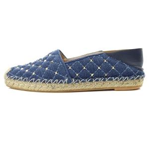 VALENTINO GARAVANI Rockstud Spike Espadrille Flats エスパドリーユ スタッズ 切替 35 22.5cm