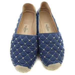 VALENTINO GARAVANI Rockstud Spike Espadrille Flats エスパドリーユ スタッズ 切替 35 22.5cm
