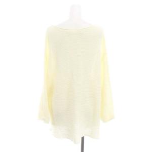 L'Appartement 22SS Linen Boat ニット セーター 長袖 リネン オフホワイト /DO OS