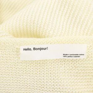 L'Appartement 22SS Linen Boat ニット セーター 長袖 リネン オフホワイト /DO OS