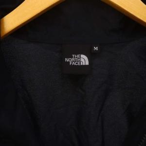 THE NORTH FACE コンパクトジャケット パーカー フード ジップアップ ロゴ刺繍 ナイロン M 黒 ブラック NP72230