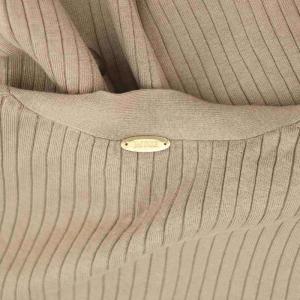 MUSE de Deuxieme Classe シルクストレッチ リブカーディガン Vネック ロング 長袖 キャメル /HS OS