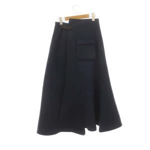 Ameri VINTAGE UNDRESSED DUFFLE DETAIL SKIRT ロングスカート ウール混 S 紺 ネイビー