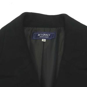 M'S GRACY 22AW ビジューボタン付きテーラードコート 38 ブラック