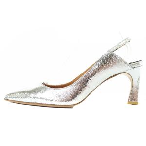 PIPPICHIC Betty Mini strap パンプス ストラップ ポインテッドトゥ ピンヒール 36.5 23.5cm シルバー色